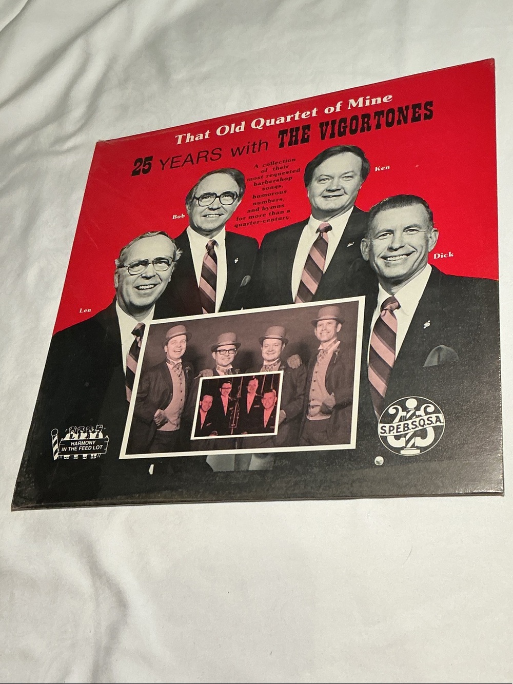 NOS The Vigortones - 25 Years With The Vigortones 1982 Red & Black Vinyl Record